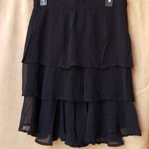 Black handkerchief style skirt